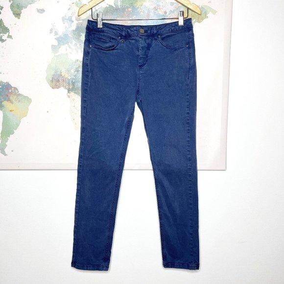 Gerard Darel Pants - Gerard Darel Pants Size 40 US 8 Skinny Slim Blue Cotton Lyocell Blend Stretchy